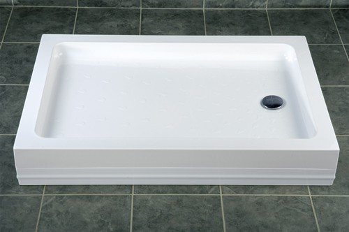 Acrylic Capped Rectangular Shower Tray. Easy Plumb. 1200x760mm. additional image