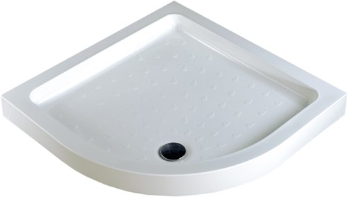 Acrylic Capped Quadrant Shower Tray. 800x800x80mm. additional image