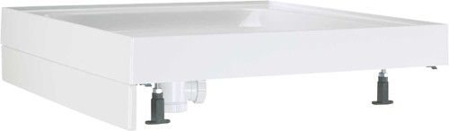 Acrylic Capped Quadrant Shower Tray. Easy Plumb. 800x800x80mm. additional image
