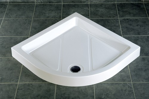 Stone Resin Quadrant Shower Tray. 900x900x110mm. additional image