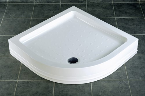 Acrylic Capped Quadrant Shower Tray. Easy Plumb. 900x900x80mm. additional image
