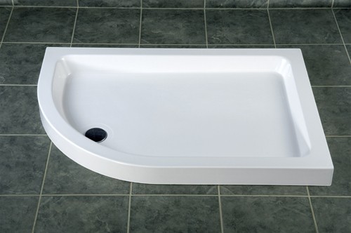 Stone Resin Offset Quad Shower Tray. 900x800mm (Left Hand). additional image