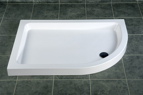 Stone Resin Offset Quad Shower Tray. 1200x800mm (Right Hand). additional image