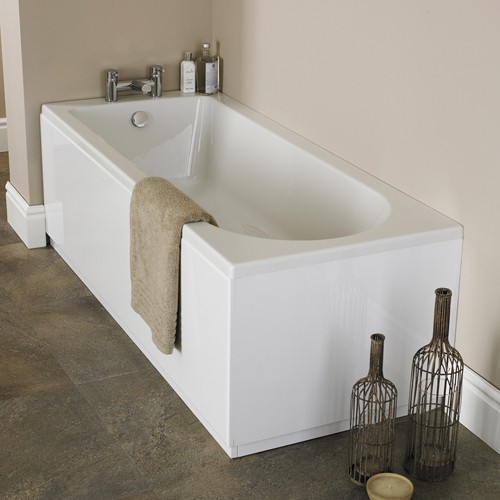 Barmby Single Ended Acrylic Bath & Panels. 1700x700mm additional image