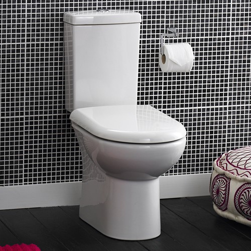 Knedlington Toilet With Dual Push Flush Cistern & Seat. additional image