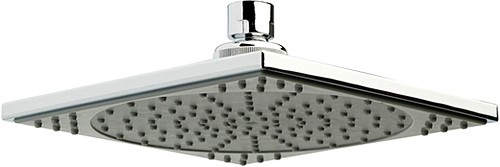 Square Shower Head With Swivel Knuckle (177mm, Chrome). additional image