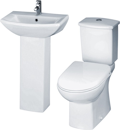 Asselby 4 Piece Bathroom Suite With Toilet & 500mm Basin. additional image