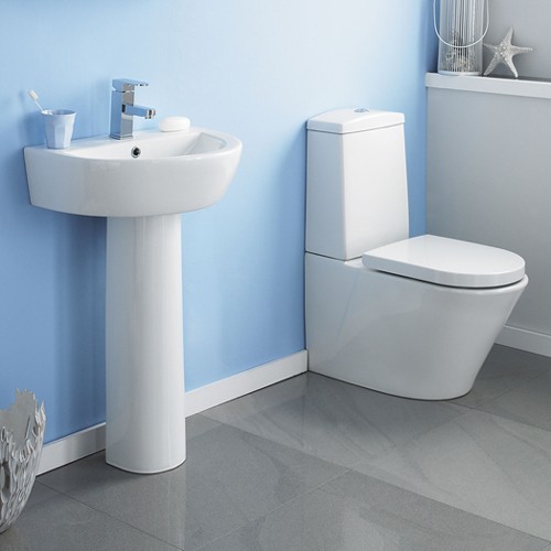 Solace 4 Piece Bathroom Suite With 550mm Basin (1 Tap Hole). additional image