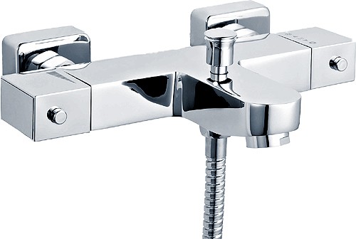 Modern Wall Mounted Thermostatic Bath Shower Mixer Tap. additional image