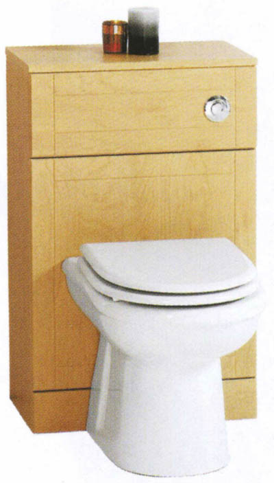 Monte Carlo complete back to wall toilet set in birch. additional image