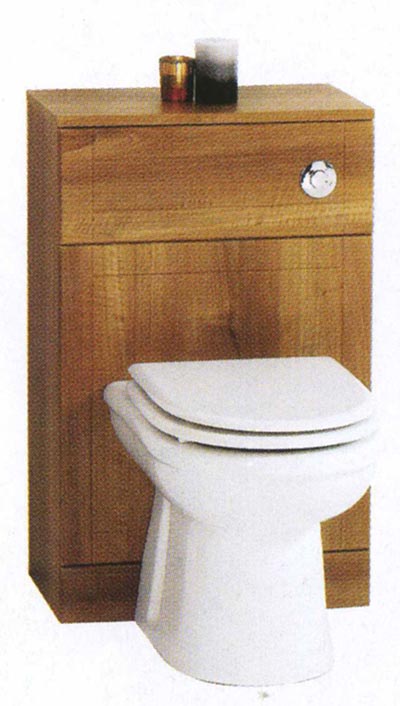 Monte Carlo complete back to wall toilet set in cherry. additional image