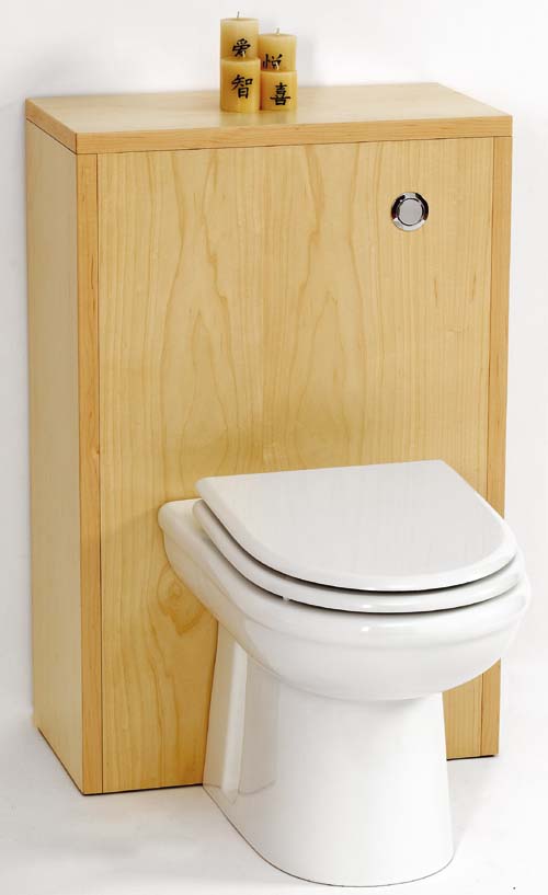 Monte Carlo back to wall toilet unit in maple (Pan not included). additional image