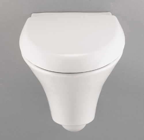 Wall Hung Toilet Pan With Toilet Seat and Cover. additional image