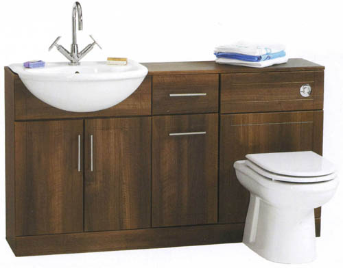 Deluxe wenge bathroom furniture suite.  1400x810x300mm. additional image