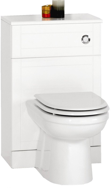 Monte Carlo complete back to wall toilet set in white. additional image