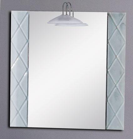 Hastings illuminated bathroom mirror.  Size 800x800mm. additional image