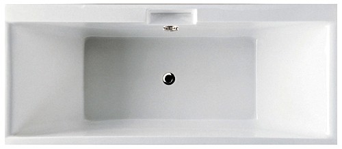 Modern Acrylic Bath. 1750x750mm (Undrilled, White). additional image