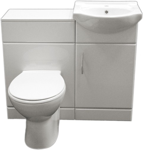 Complete Vanity Suite In White, Right Handed. 925x830x300mm. additional image