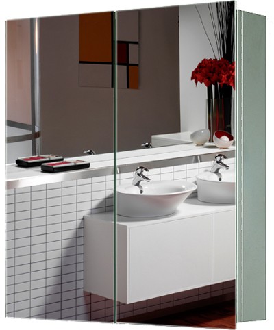 2 Door Mirror Bathroom Cabinet. 600x670x130mm. additional image