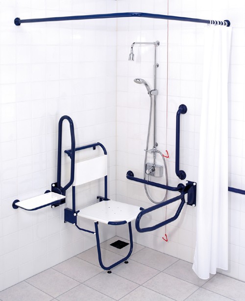 Shower Pack With Blue Grab Rails. additional image