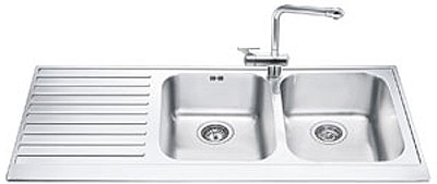 2.0 Bowl Stainless Steel Kitchen Sink With Left Hand Drainer. additional image
