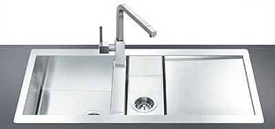 1.5 Bowl Stainless Steel Flush Fit Sink, Right Hand Drainer. additional image
