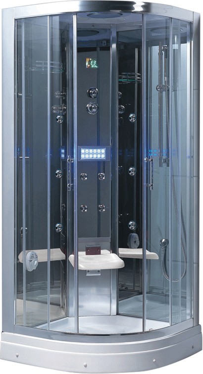 900x900 Steam massage shower enclosure, mirror panels. additional image