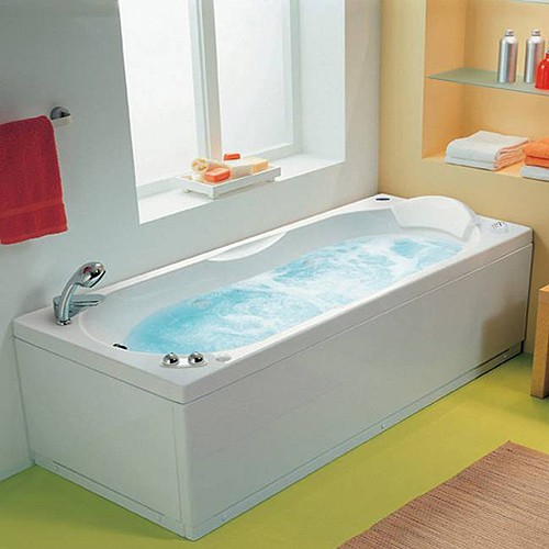 Sophia 6 Jet Whirlpool Bath With Taps. 1700x750mm (Right Hand). additional image