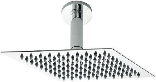 Ultra Thin Square Shower Head & Ceiling Arm. 200x200mm. additional image