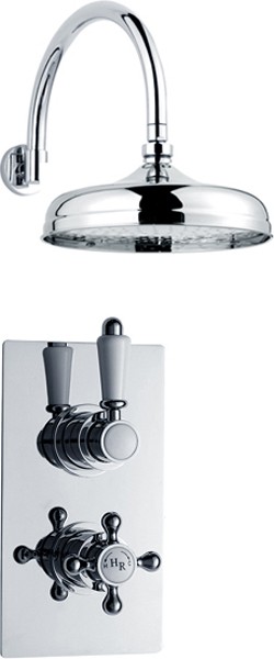 Twin Thermostatic Shower Valve & 8" Shower Head. additional image