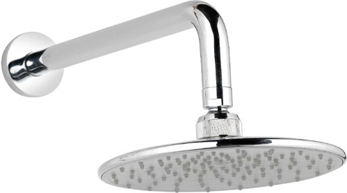 Ecco Round Fixed Shower Head And Arm. additional image