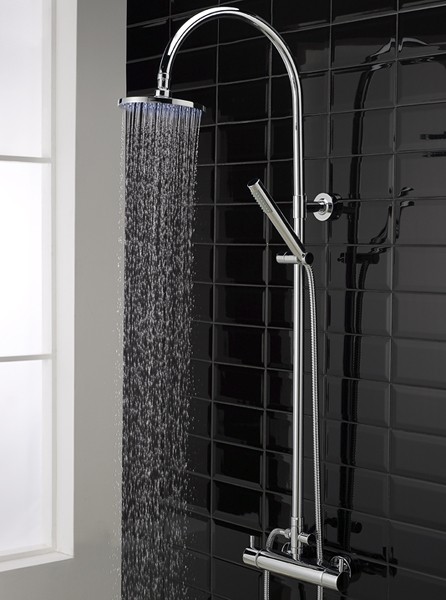 Thermostatic Bar Shower Valve & Eternity Riser Set. additional image