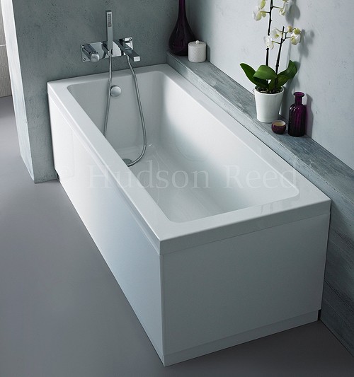 Single Ended Acrylic Bath & White Panels. 1400x700mm additional image