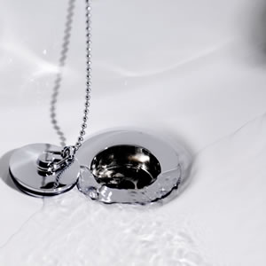 Brass basin waste with ball chain (Chrome) additional image