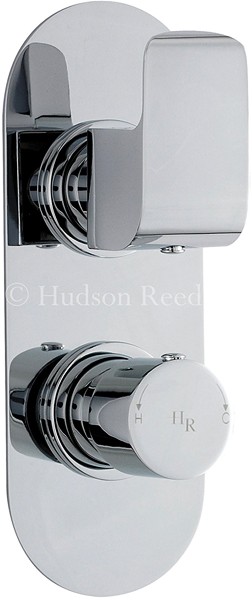 Twin Concealed Thermostatic Shower Valve (Chrome). additional image