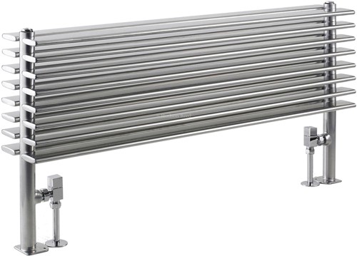 Fin Floor Mounted Radiator (Silver). 1000x504mm. additional image