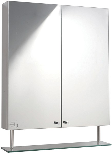 Dakota stainless steel mirror bathroom cabinet. 600mm. additional image