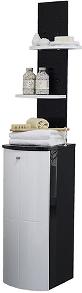 Wall Storage Cabinet (Black & White).  300x1620mm. additional image