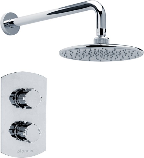 Thermostatic Shower Valve (Polymer), Round Shower Head & Arm. additional image