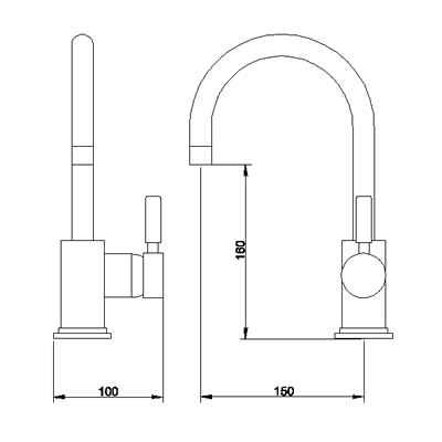 Single lever mono side action mixer (chrome) additional image