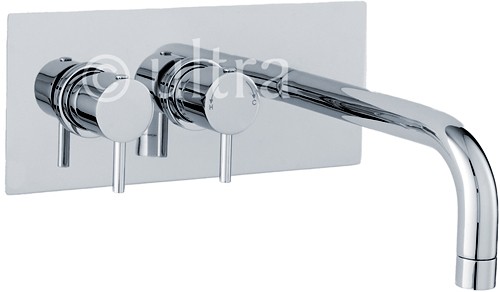 Wall Mounted Thermostatic Bath Filler Tap (Chrome). additional image
