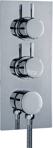 3/4" Twin Thermostatic Shower Valve With Diverter & Outlet. additional image