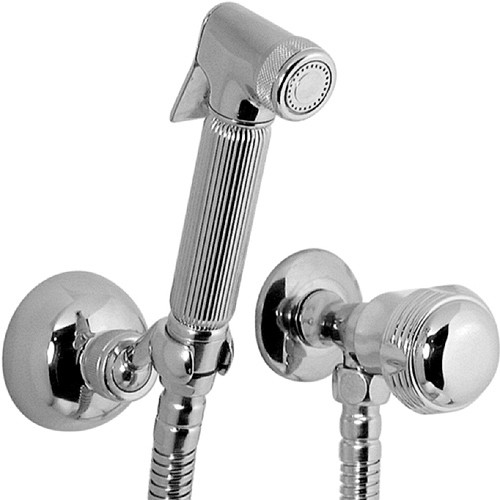 Luxury Hand Held Bidet Spray Kit With Stop Cock (Chrome). additional image