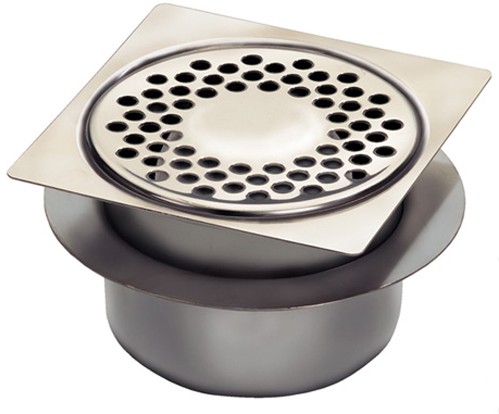 Stainless Steel Gully With Bottom Outlet. 150x150mm additional image