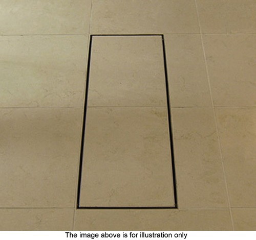 Stainless Steel Wetroom Tile Drain With Frame. 815x200mm. additional image