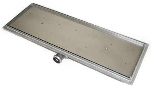 Stainless Steel Wetroom Tile Drain With Frame. 910x300mm. additional image