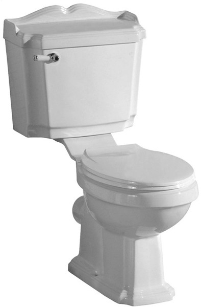 Classical Toilet With Lever Flush Cistern & Seat. additional image