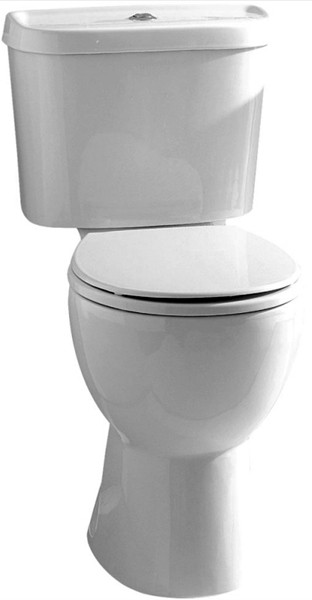 Raised Toilet With Push Flush Cistern & Seat. additional image