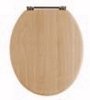 Click for Woodlands Toilet Seat with brass bar hinge (Maple)