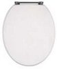 Click for Woodlands Toilet Seat with brass bar hinge (Gloss White)